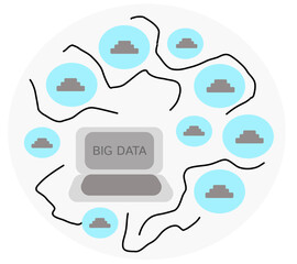 Big Data Visualization in Flat 2D Design Style