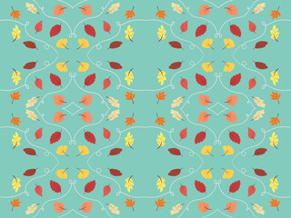 Seamless Pattern Fall Leaves