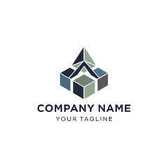 Modern Abstract Geometric Building Logo Design.