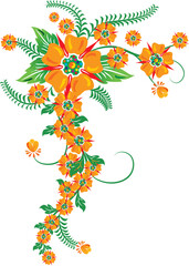 Background flower, elements for design, illustration