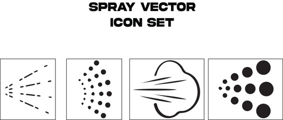 Spray vector icon set