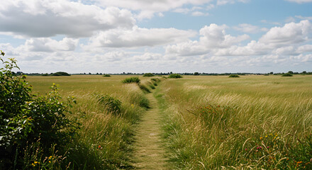 The Whispering Path Through Golden Fields
