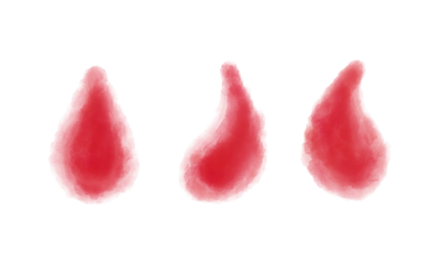 Abstract Red Watercolor Blood Drop Set, Hand-Painted Medical and Health Care PNG