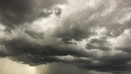 dramatic sky and clouds at storm