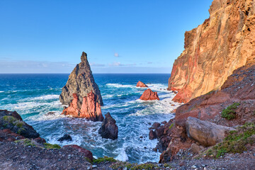 stack on the coast of madera, Miradouro de São Lourenço
