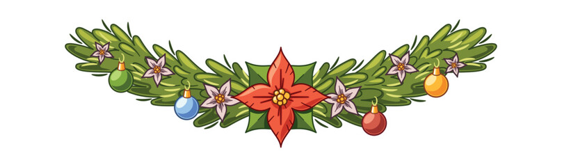 Christmas holiday garland pine branch