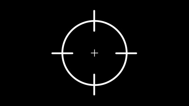 Gun target set icon, Sight sniper target, crosshair symbol motion background. k1_1187 Target animation, target sniper, target gaming animation.