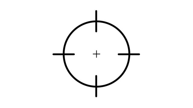 Gun target set icon, Sight sniper target, crosshair symbol motion background. k1_1187 Target animation, target sniper, target gaming animation.