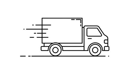 Delivery Truck Icon - Fast Shipping and Transportation Symbol.