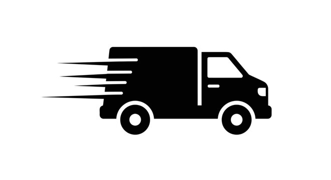 Fast delivery truck icon representing quick shipping service.