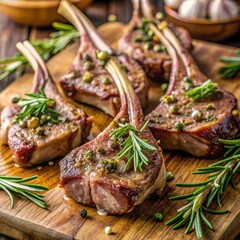  Lamb chops with rosemary seasoning