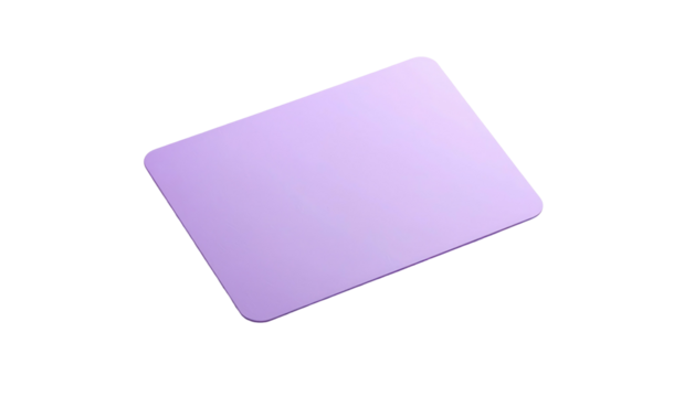 Lavender rectangle with rounded corners, on black. A minimalist design. Smooth, subtle shadow