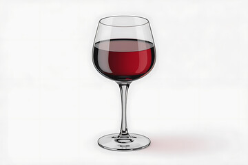 Elegant wine glass filled with rich, deep red liquid, showcasing a luxurious and refined aesthetic.