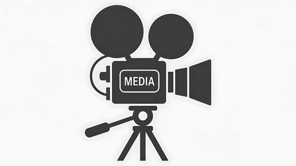 Vintage film camera captures moving images, representing storytelling and visual media.