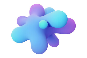 Abstract fluid forms in shades of blue, purple, and turquoise create a dynamic, flowing composition.