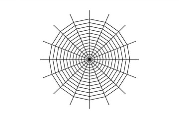 Obraz premium Detailed radial web design, intricate lines emanating from a central point, symmetrical pattern.