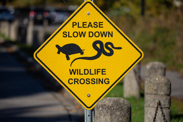 Wildlife crossing sign