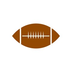 Football clip art design on plain white transparent isolated background for card, shirt, hoodie, sweatshirt, apparel, card, tag, mug, icon, poster or badge, tailgates and touchdowns