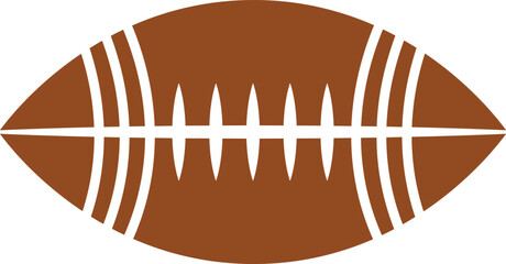 Football clip art design on plain white transparent isolated background for card, shirt, hoodie, sweatshirt, apparel, card, tag, mug, icon, poster or badge, tailgates and touchdowns