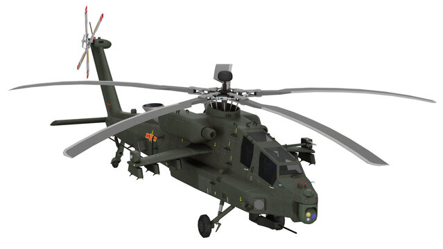 3d rendering Z-21 attack helicopter