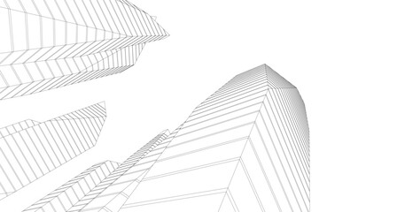 Architecture building abstract vector illustration