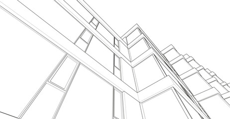 Architecture building abstract vector illustration