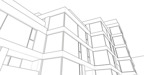 Architecture building abstract vector illustration