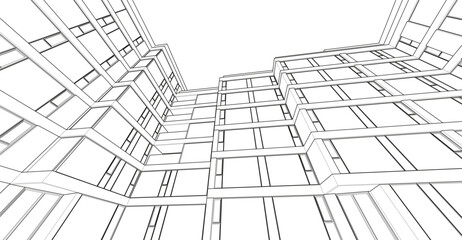 Architecture building abstract vector illustration