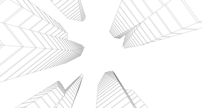 Architecture building abstract vector illustration - Powered by Adobe