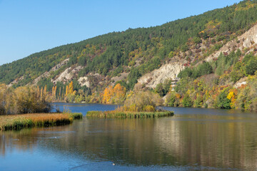 Fototapeta premium Autumn Landscape of Iskar River, Bulgaria