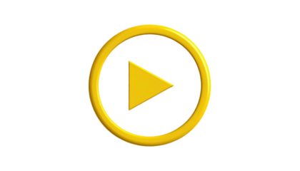 Golden play button icon centered on a black backdrop, ready for video or audio start; minimalistic presentation