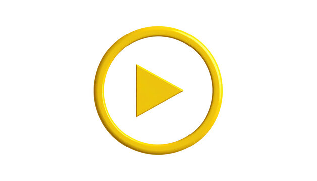 Golden play button icon centered on a black backdrop, ready for video or audio start; minimalistic presentation