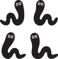 Fototapeta premium funny cartoon monster and octopus,snake character set vector illustration