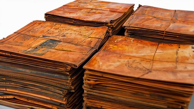 Ancient Archives: Close-up of aged documents or manuscripts, revealing the textures and intricacies of historical records. A tangible link to the past, evoking a sense of heritage and knowledge.