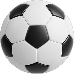Classic Black and White Soccer Ball CloseUp.