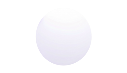 A luminous white sphere sits centered against stark black, glowing softly with subtle light gradients