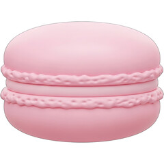 Closeup of a Pink Macaron Cookie.