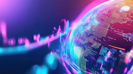 Digital Globe Data, Cyber Network, Abstract Technology Design