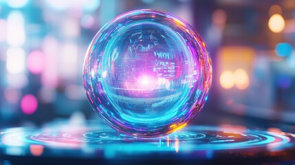 Digital Sphere: Future Tech, Data, Abstract Technology Visual