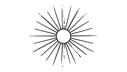 Obraz premium Dark radial pattern lines emanate from a central void with subtle bright specks scattered along radiating lines