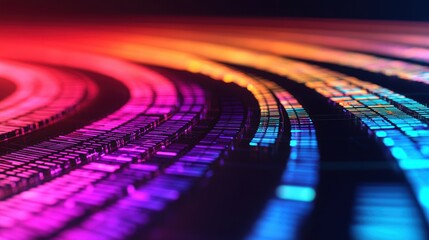 Abstract Data Stream: AI, Technology, Futuristic Design