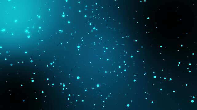 Slow motion real dust particles floating in air over Sky Blue Gradient background with light