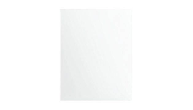 A white rectangle is centered on a black background, with subtle gradient shading on the rectangular shape