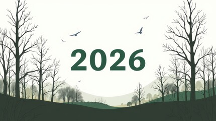 Inscription 2026 New Year Spring Minimalism