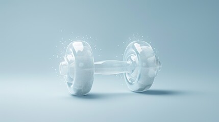 Transparent Dumbbell - A Symbol of Clarity and Fitness.