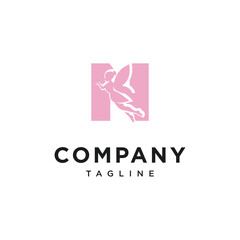 Letter N Magic Fairy Logo Icon Vector