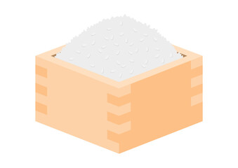 升に盛られた米のイラスト
