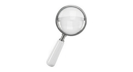 Shiny Magnifying Glass On Black For Search And Analysis