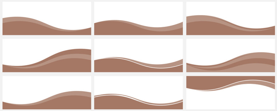 Abstract Wavy Brown Background Collection