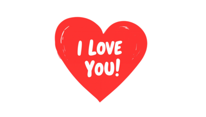 I Love You! Heart - Express Affection with a Bold and Simple Graphic Design